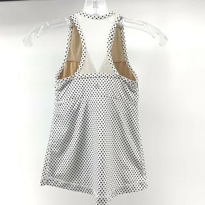 Lululemon Luxtreme Tank White Polka Dot Racer Back